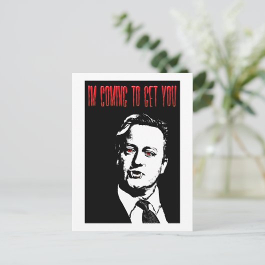 David Cameron Blood Sucker Postcard Postkarte (Stehend Vorderseite)