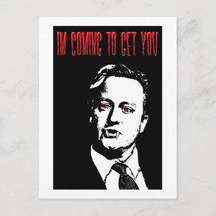 David Cameron Blood Sucker Postcard Postkarte