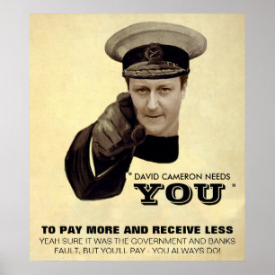 David Cameron-Druck Poster