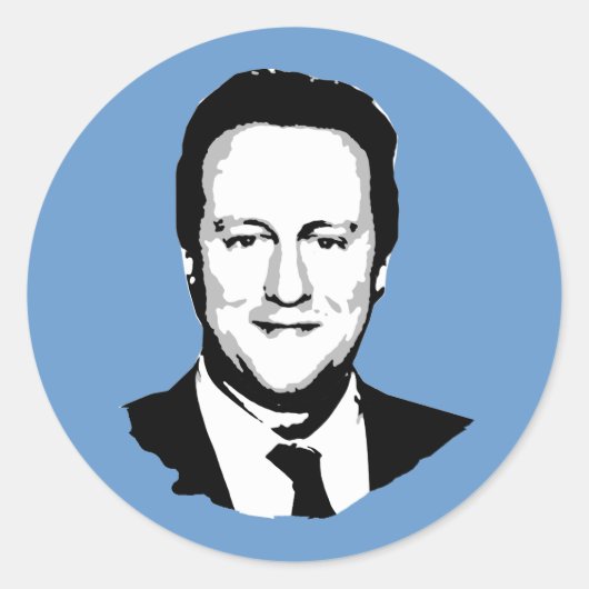 David Cameron Runder Aufkleber (Vorderseite)