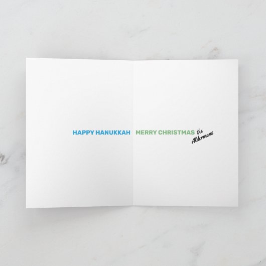 David Christmas Tree Grußkarte Karte (Innenseite)