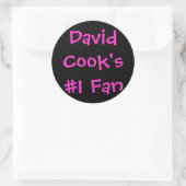 David Cook's #1 Fan Runder Aufkleber (Tasche)