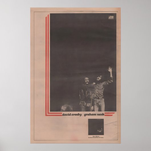 david CROSBY, graham NASH Poster - 1972 original (Vorne)