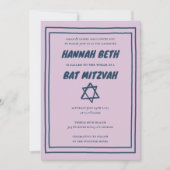 David Custom Foto B'nai Bat Bar Mitzvah Einladung (Vorderseite)