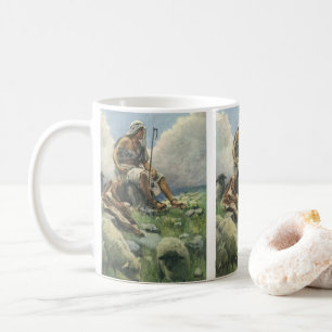 David der Hirte von Copping, Vintage Religion Kaffeetasse