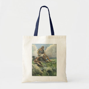David der Hirte von Copping, Vintage Religion Tragetasche