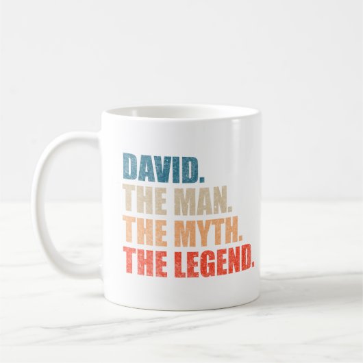 David der Mann, der Mythos, die Legende Kaffeetasse (Links)