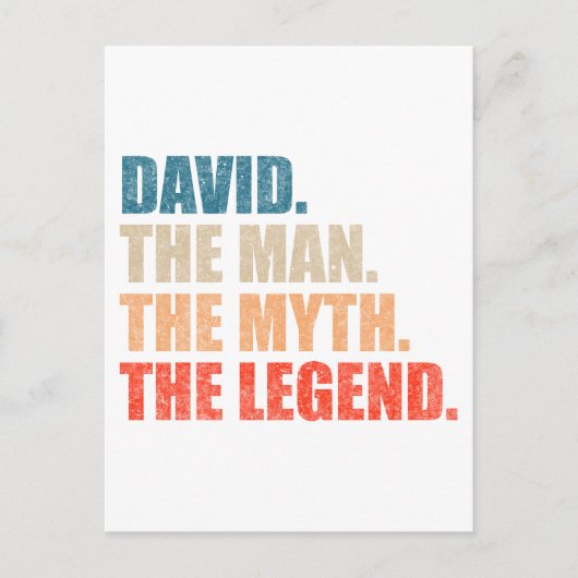 David der Mann, der Mythos, die Legende Postkarte (Vorderseite)