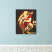 David, der über den Chef von Goliath nachdenkt Leinwanddruck (Insitu (Holzboden))