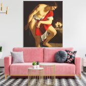 David, der über den Chef von Goliath nachdenkt Leinwanddruck (Insitu (Wohnzimmer))