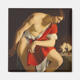 David, der über den Chef von Goliath nachdenkt Magnet