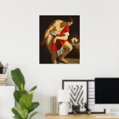 David, der über den Chef von Goliath nachdenkt Poster (Heimbüro)