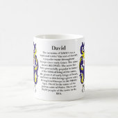 David, der Ursprung, die Bedeutung und das Wappen Kaffeetasse (Mittel)