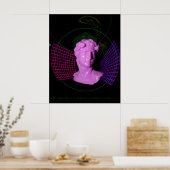 David durch Zeit und Raum [~Vaporwave-Ästhetik Poster (Küche)