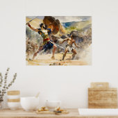 David Fights Mighty Goliath Poster (Küche)