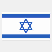 David-Flaggenstern Rechteckiger Aufkleber (Vorderseite)