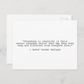David Foster Wallace Individualquote Postkarte (Vorne/Hinten)