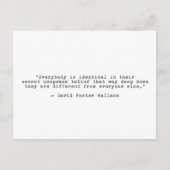 David Foster Wallace Individualquote Postkarte (Vorderseite)