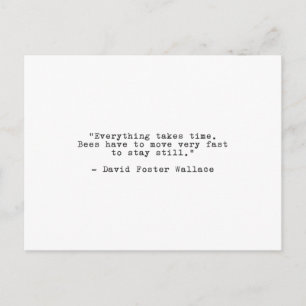 David Foster Wallace Patience Zitat Postcard Postkarte