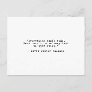 David Foster Wallace Patience Zitat Postcard Postkarte
