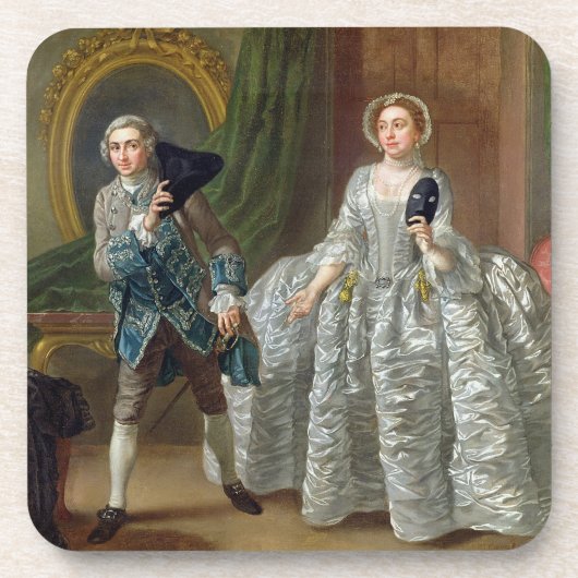 David Garrick und Frau Pritchard 'im Untersetzer (Vorderseite)