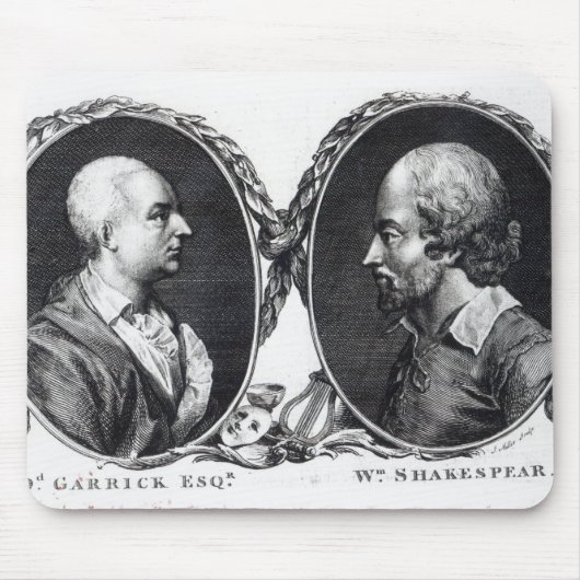 David Garrick und Shakespeare Mousepad (Vorne)