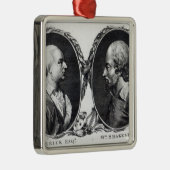 David Garrick und Shakespeare Silbernes Ornament (Rechts)