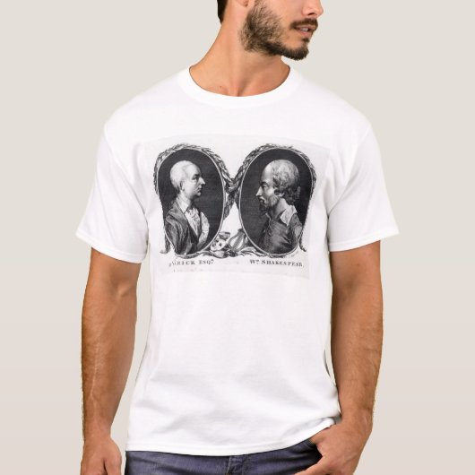David Garrick und Shakespeare T-Shirt (Vorderseite)