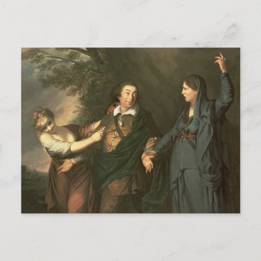 David Garrick zwischen den Muses of Tragedy Postkarte (Vorderseite)