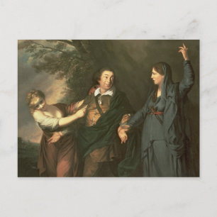 David Garrick zwischen den Muses of Tragedy Postkarte