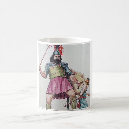 David gegen Goliath Kaffeetasse (Mittel)