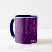 DAVID ~ GLOSSY 3D Glossy Lila Blue Tasse (Vorderseite Links)
