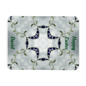 DAVID ~ Grüne und blaue Ostern Magnet (Horizontal)