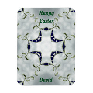 DAVID ~ Grüne und blaue Ostern Magnet