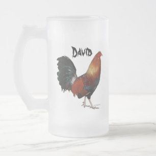 David-Hahn-Bier-Tasse Mattglas Bierglas