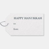 David Hand gezeichnet Floral Hanukkah Custom Geschenkanhänger (Rückseite Horizontal)