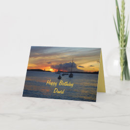 David Happy Birthday Sailboats bei Sunset Karte