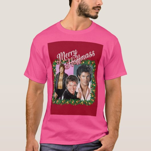 David Hasselhoff Happy Christmas T-Shirt (Vorderseite)