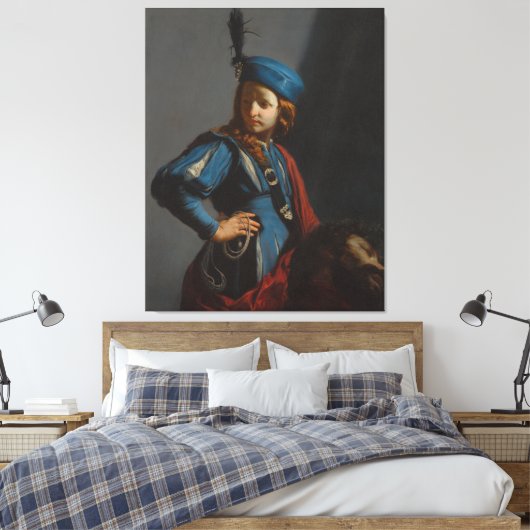 David Head Goliath Guido Cagnacci Malerei kann Leinwanddruck (Insitu (Schlafzimmer))