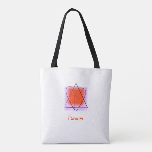 David/Heart l'chaim Shoulder Tasche (Rückseite)