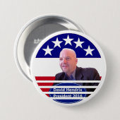 David Hendrix unabhängig für Präsidenten 2016 Button (Vorne & Hinten)