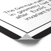 David Hilbert Poster (Ecke)