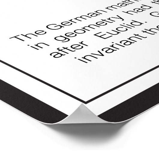 David Hilbert Poster (Ecke)