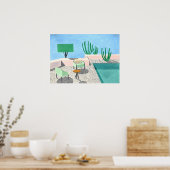 David Hockney-Gemälde Poster (Küche)
