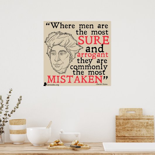 David Hume Quote Poster (Küche)