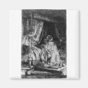 David im Gebet - Rembrandt - 1652 Magnet