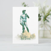 David in den Wolken RSVP Karte (Stehend Vorderseite)