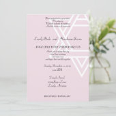 David in rosa jüdisch einladung (Stehend Vorderseite)