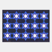 David Jewish Holiday Blue White Geschenkpapier Set (Vorderseite 3)