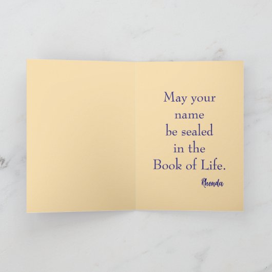 David Jom Kippur Karte (Innenseite)